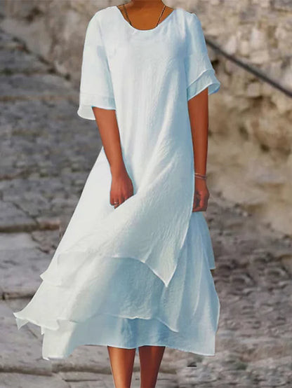 Margot | Flowing Layered Midi Dress