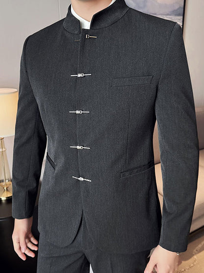 Reid | Refined Stand-Collar Suit Jacket