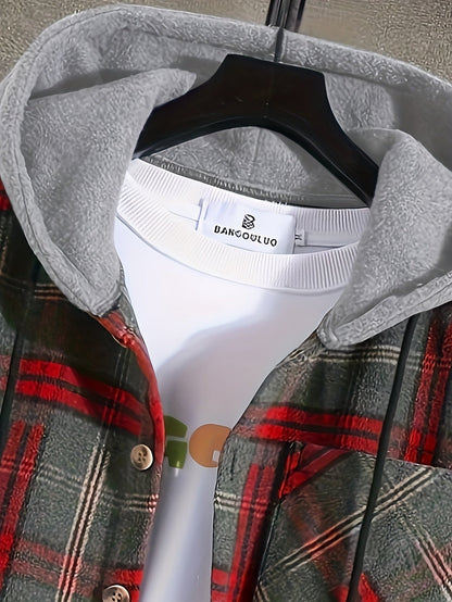 Gabriel | Christmas Hooded Plaid Jacket