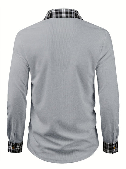 Curtis | Textured Contrast-Trim Shirt
