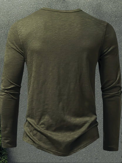 Rhys | Button-Placket Long-Sleeve Henley