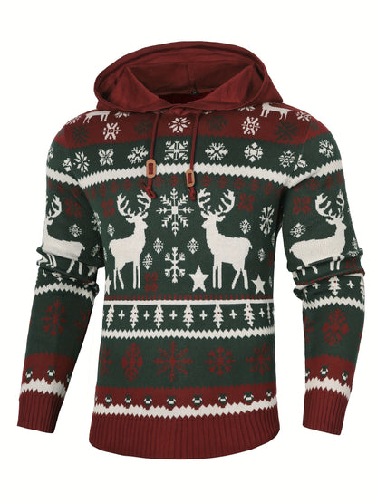 Nicholas | Christmas Reindeer Hooded Jumper