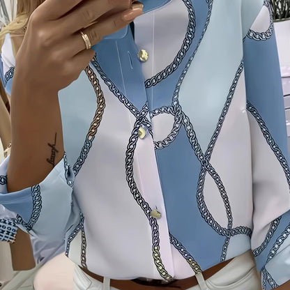Vivien | Chain-Print Statement Blouse