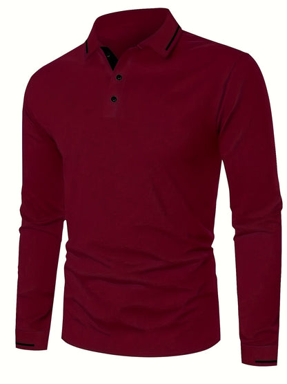 Reginald | Refined Long-Sleeve Polo Shirt