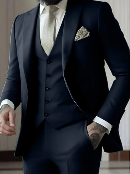 Declan | Classic Single Breasted One-button 3 Pieces Suit