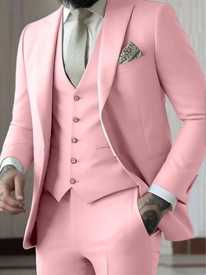 Declan | Classic Single Breasted One-button 3 Pieces Suit