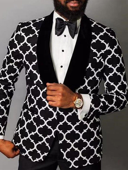 Nathan | Stylish Checkered Single Breasted Suit