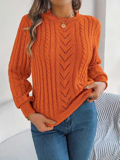 Heather | Textured Cable-Knit Jumper