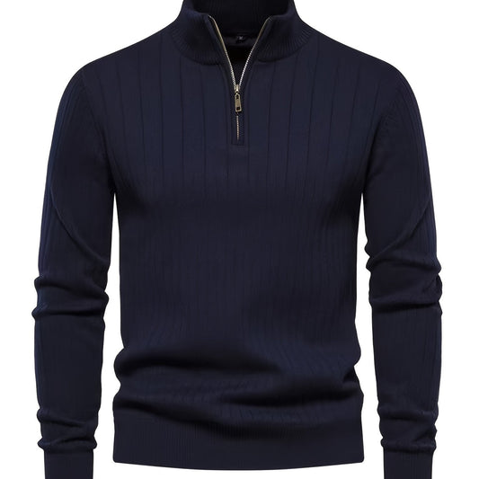 Camden | Ribbed Quarter-Zip Sweater