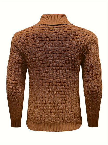 Barrett | Textured Shawl-Collar Jumper