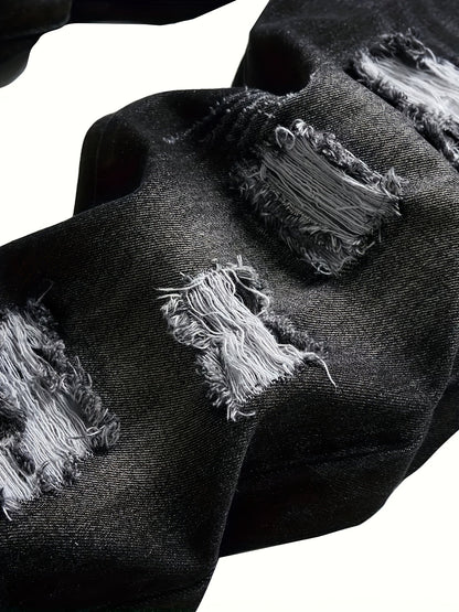 Kingsley | Rugged Distressed Straight Jeans