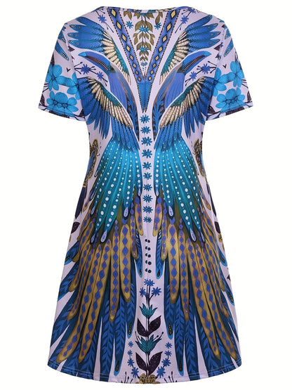 Willa | Bohemian Print A-Line Dress