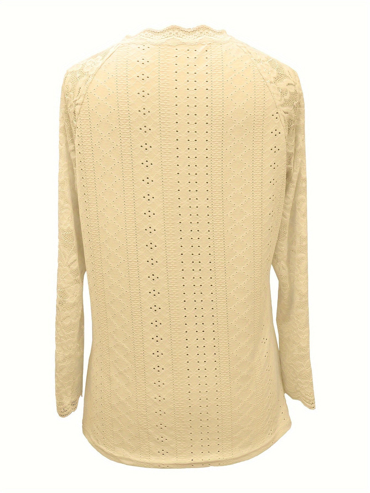 Rosetta | Lace-Sleeve Tie-Neck Top