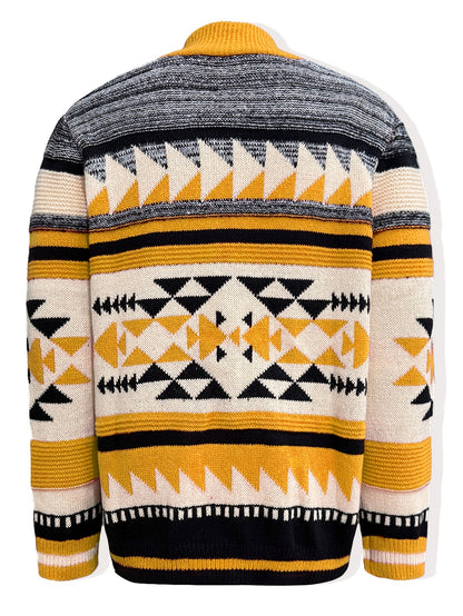 Rylan | Patterned Zip-Up Cardigan