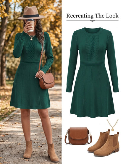 Rosalind | Elegant A-Line Knit Dress
