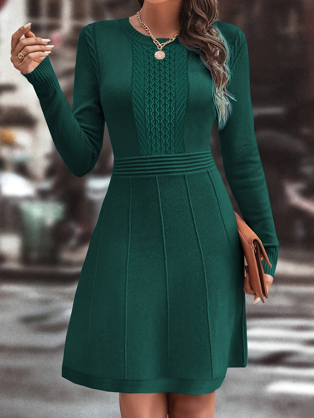 Rosalind | Elegant A-Line Knit Dress