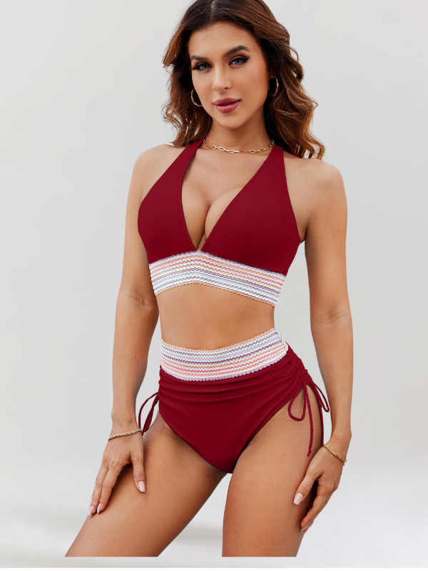 Frances – High-Waisted Bikini Set with Tummy Control