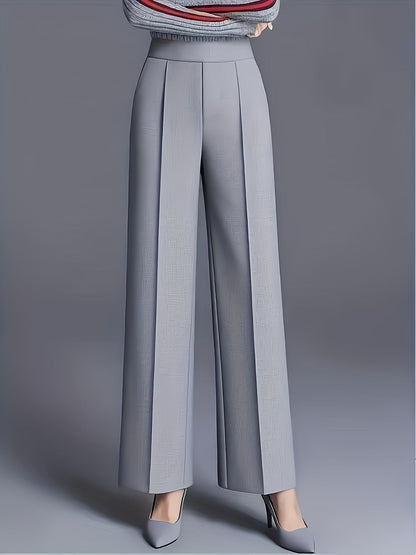 Eviana | Elegant High-Waisted Slant Pocket Pants