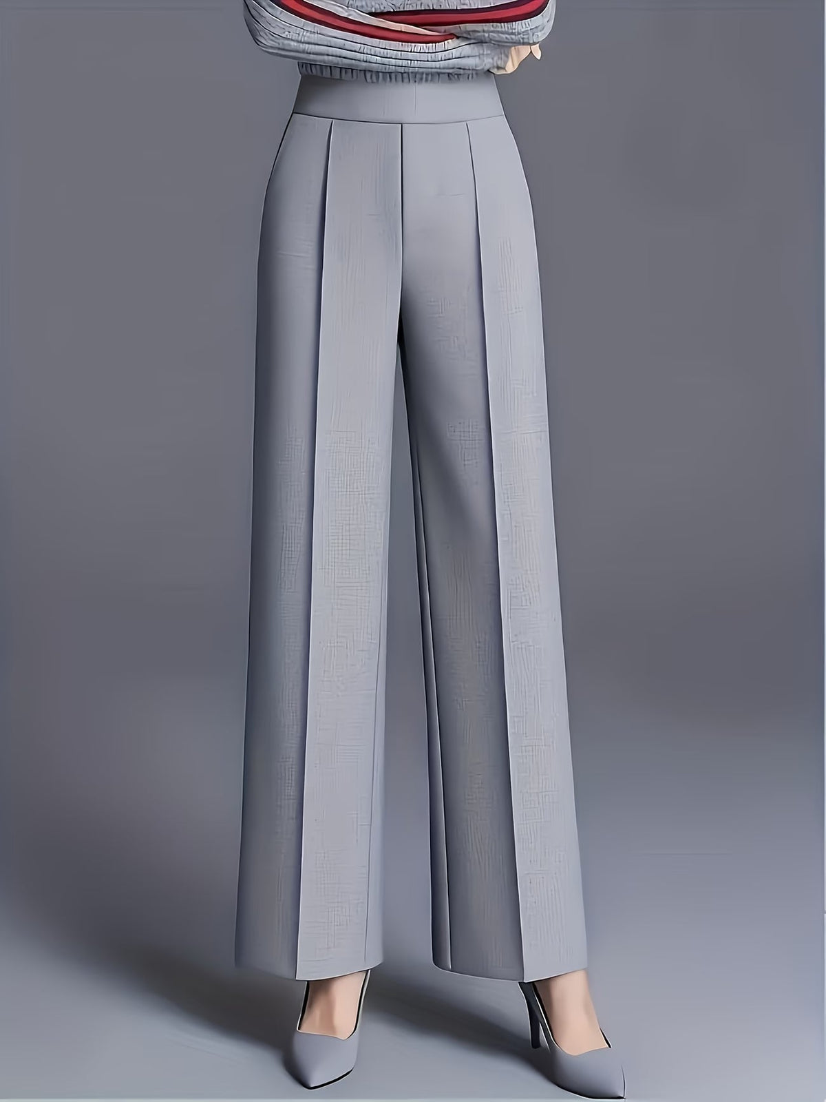 Eviana | Elegant High-Waisted Slant Pocket Pants