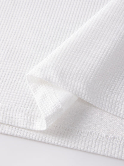 Frederick | Textured Waffle-Knit Long Sleeve Top