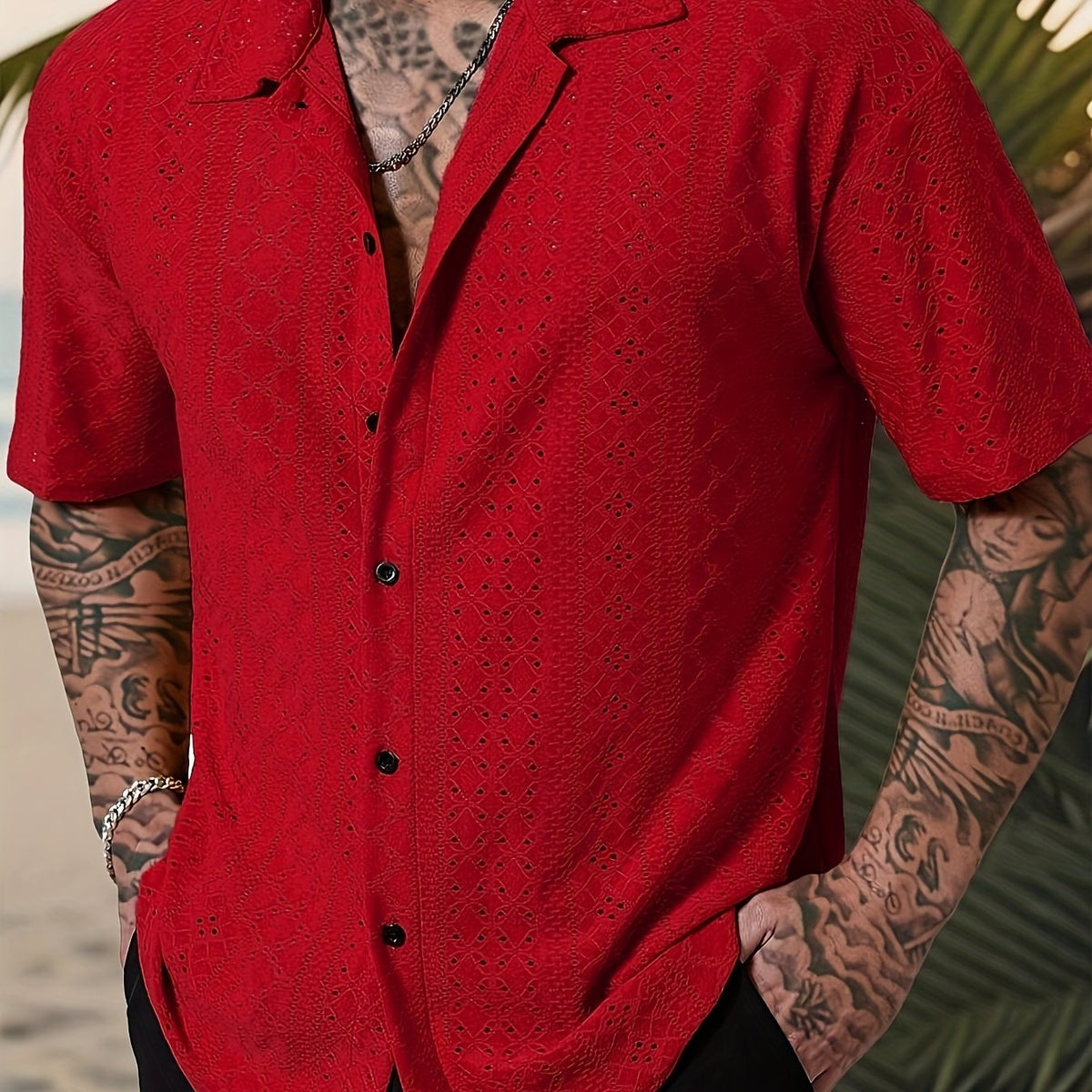 Rhett | Textured Short-Sleeve Casual Shirt