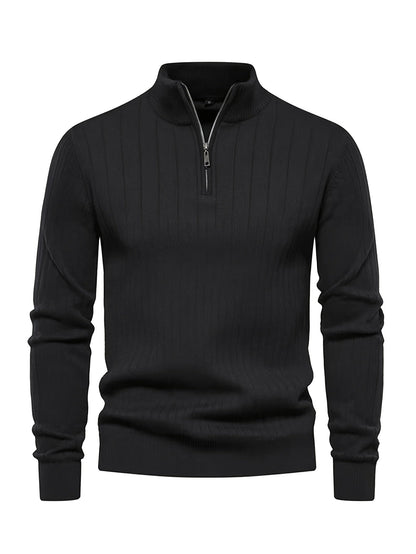Camden | Ribbed Quarter-Zip Sweater