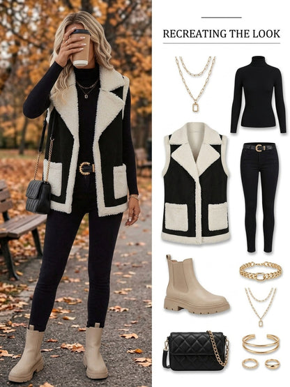 Cecily | Cosy Lined Lapel Gilet
