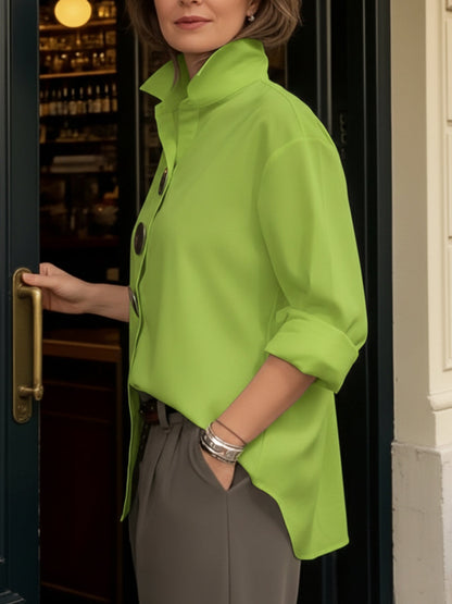 Keira | Stylish Big Button Collar Blouse