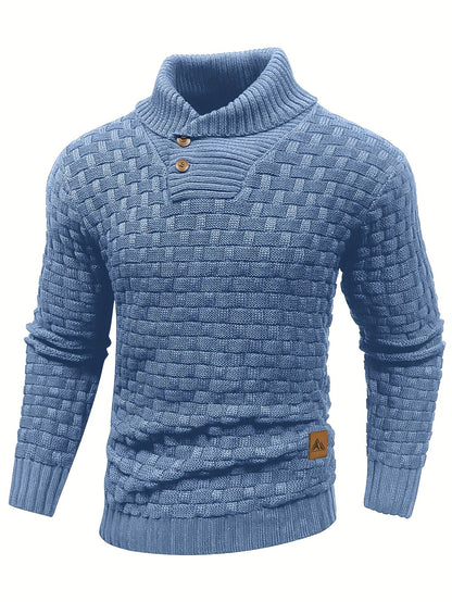 Barrett | Textured Shawl-Collar Jumper