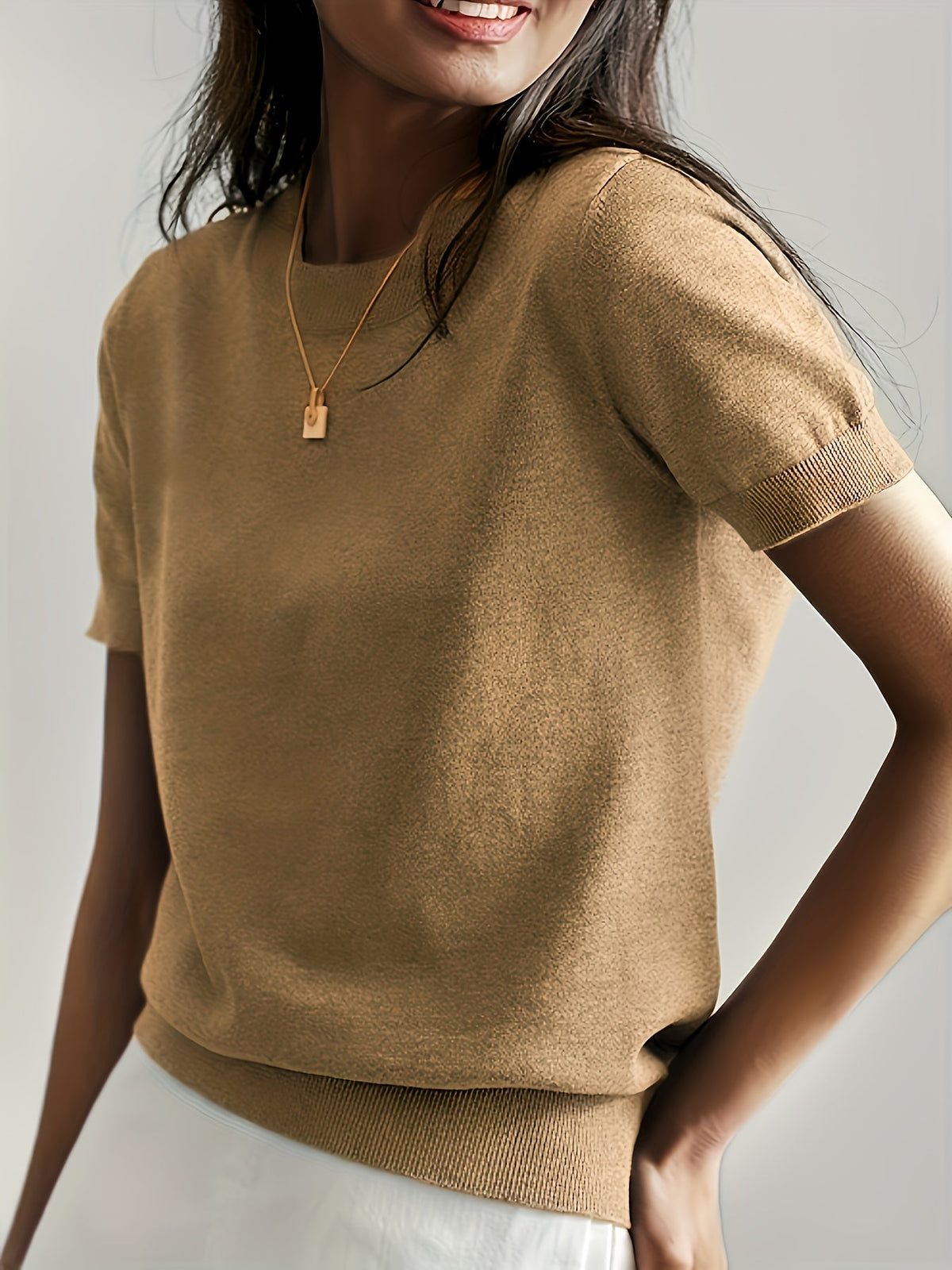 Tabitha | Softly Draped Short-Sleeve Top