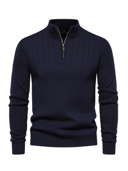 Camden | Ribbed Quarter-Zip Sweater