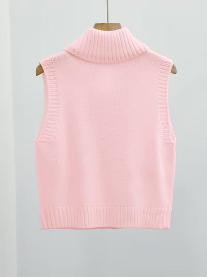 Marguerite | Structured High-Collar Zip Waistcoat