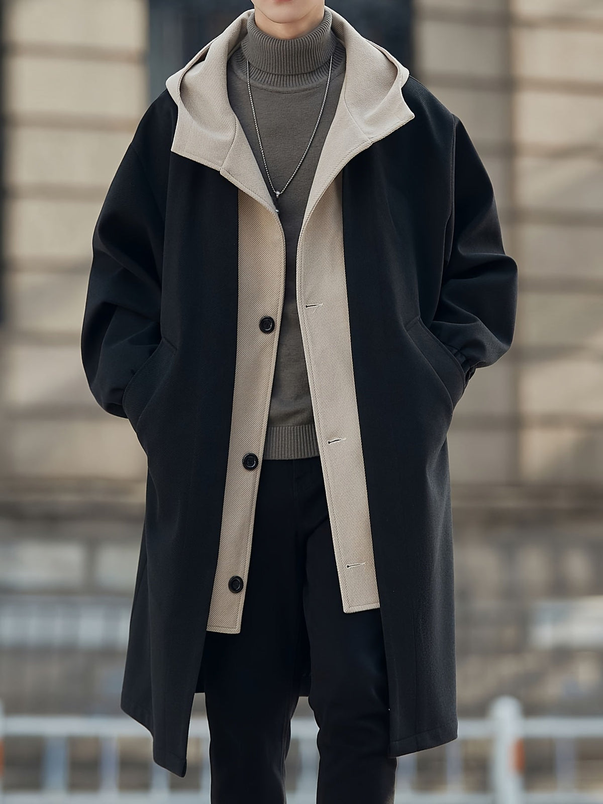 Cornelius | Layered Hooded Longline Coat