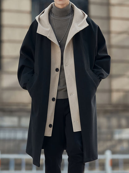 Cornelius | Layered Hooded Longline Coat