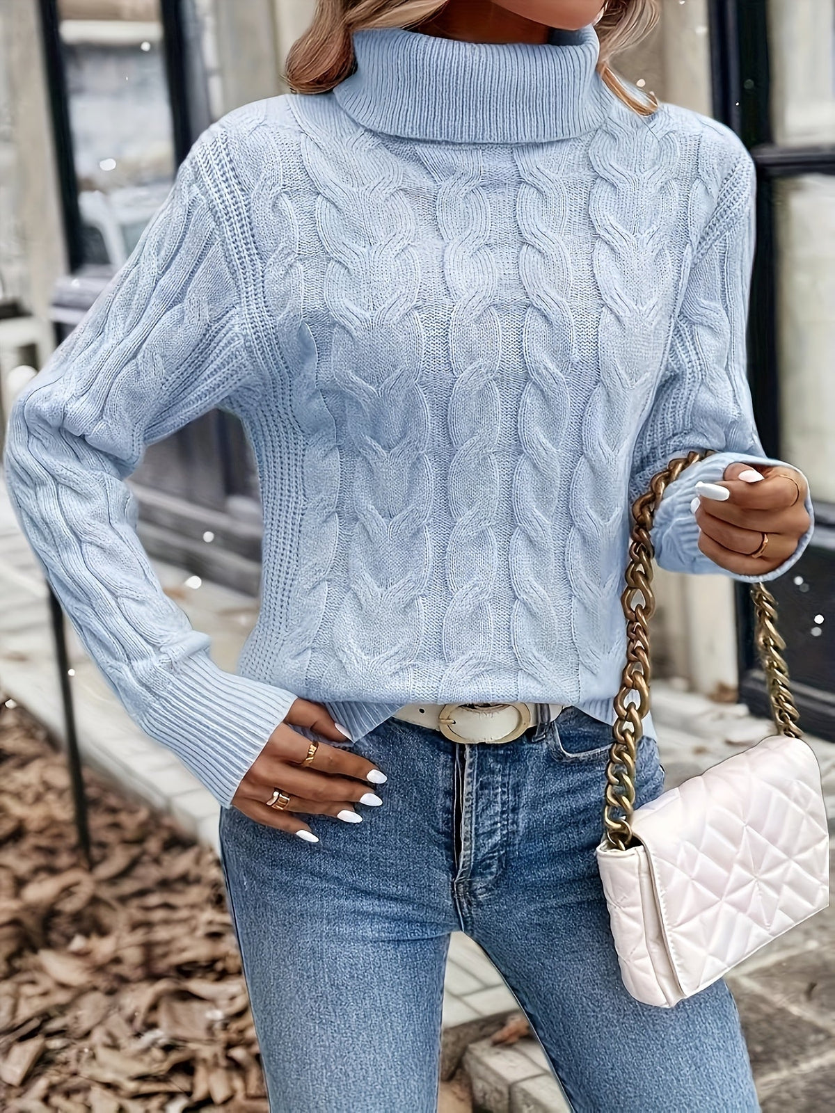 Naomi | Cable-Knit Turtleneck Jumper