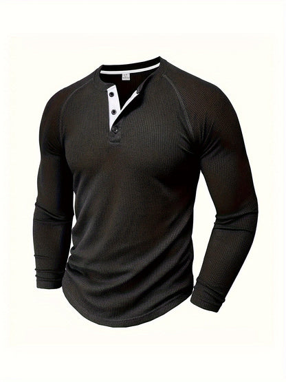 Tobias | Refined Button-Placket Henley Top