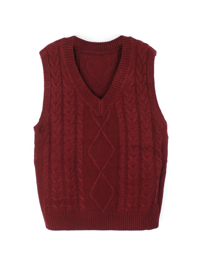 Colleen | Cable-Knit V-Neck Sweater Vest