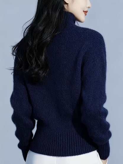 Vera | High-Neck Button Cardigan