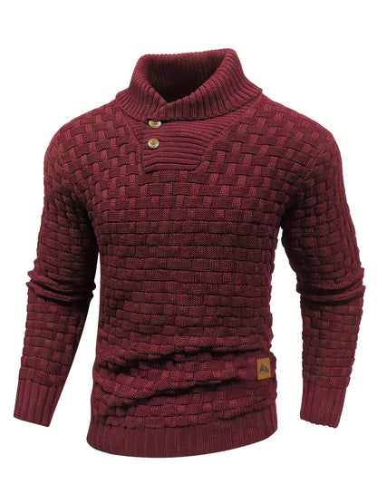 Barrett | Textured Shawl-Collar Jumper