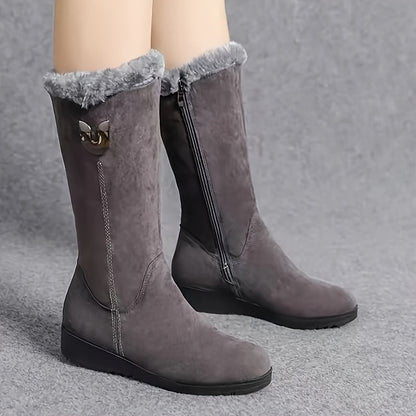 Annalise | Fur-Trimmed Mid-Calf Boots