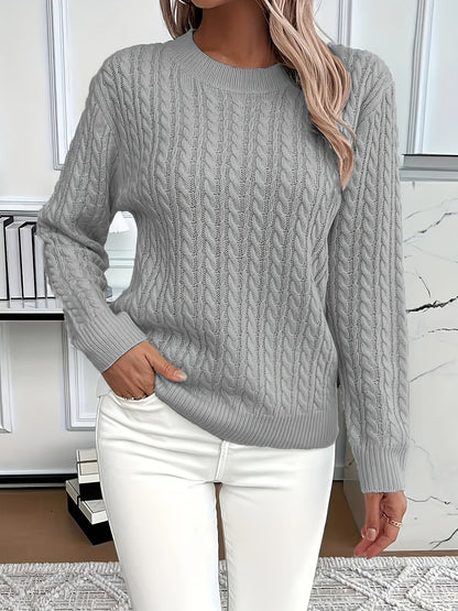 Lorelei | Cable-Knit Round Neck Sweater