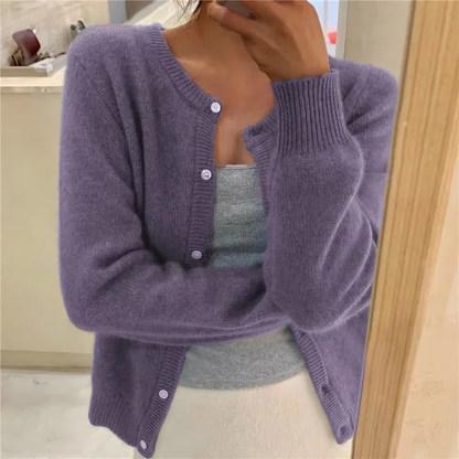 Fleur | Soft Round-Neck Cardigan