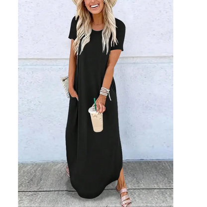 Lottie | Casual Summer Round Neck Maxi Dress