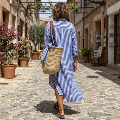 Juliet | Relaxed Striped Shirt Dress