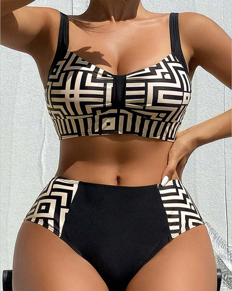 Claire - Stylish Two-Piece Patterned Bikini