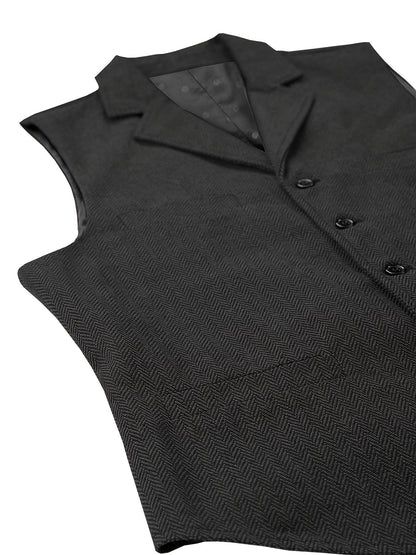 Emmett | Herringbone Tailored Waistcoat