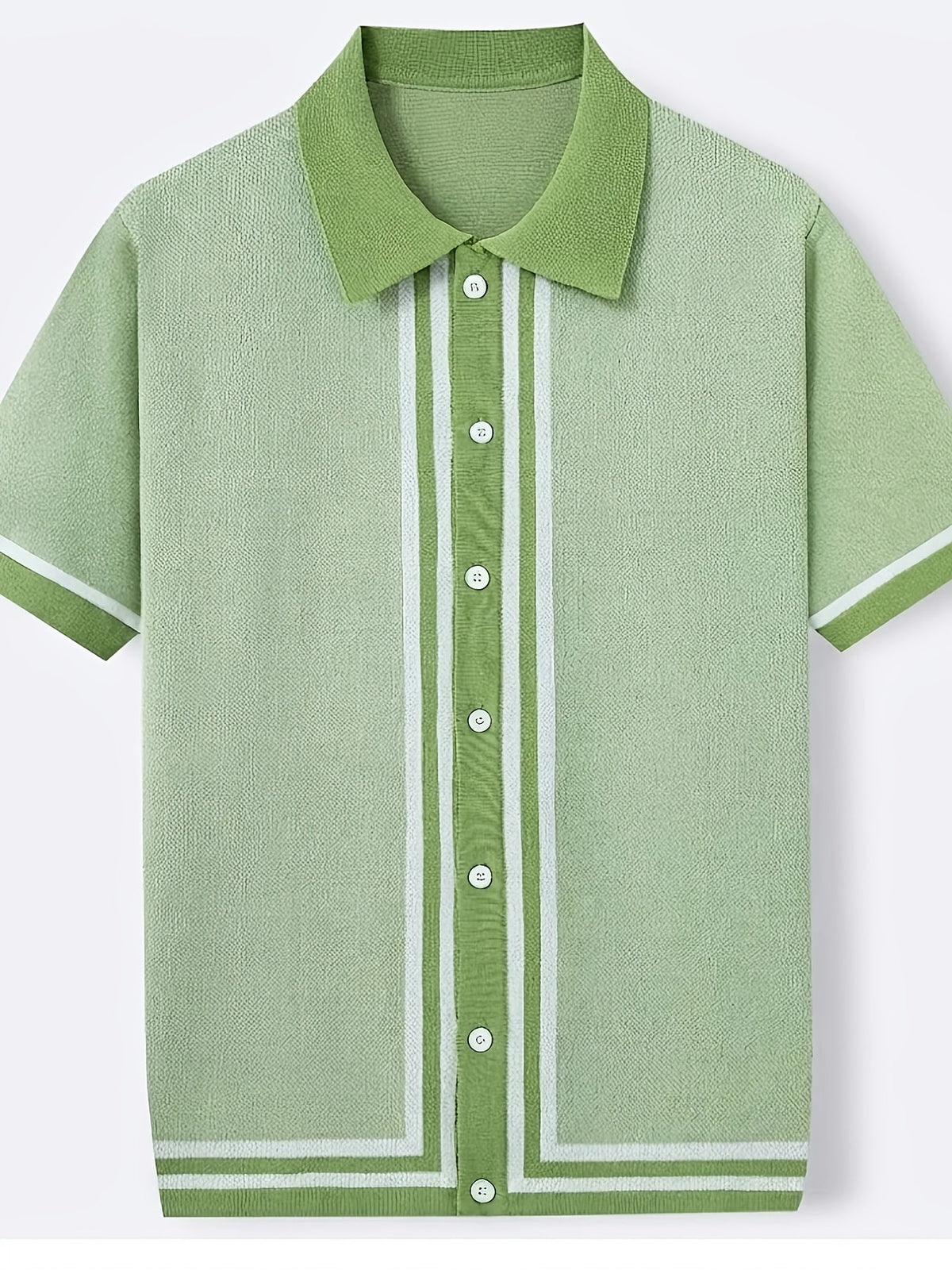 Malcolm | Retro Striped Short-Sleeve Polo Shirt