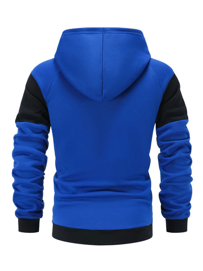 Xavier | Colour Block Zip-Up Hooded Jacket
