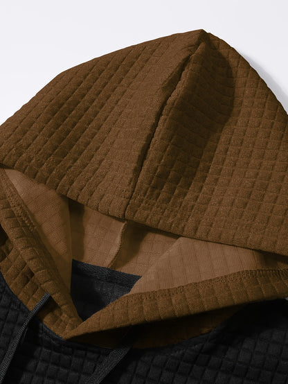 Rutherford | Textured Colour-Block Hoodie