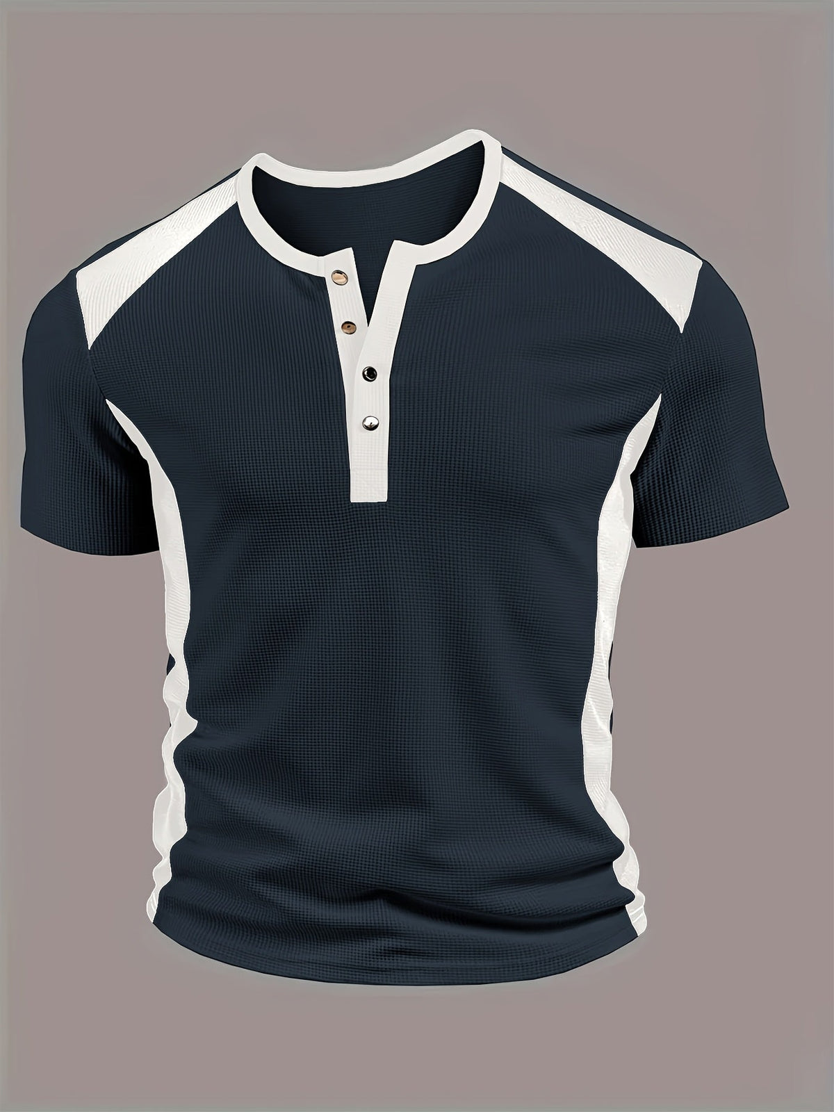 Bradford | Textured Contrast Henley